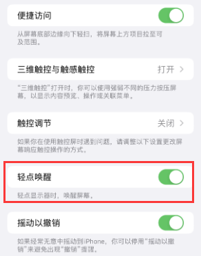 华亭苹果授权维修站分享iPhone轻点无法唤醒怎么办