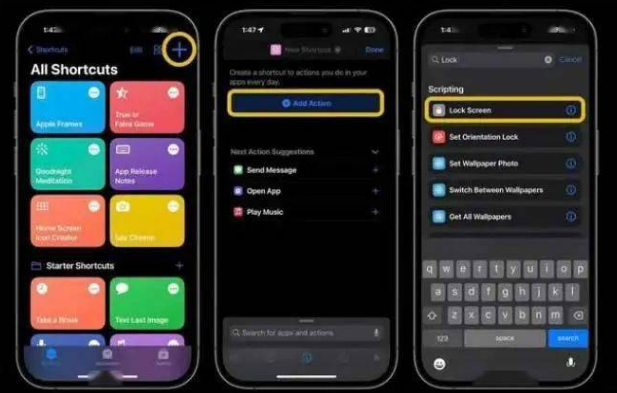 华亭苹果14锁屏维修店分享iPhone14升级iOS16.4后如何创建锁屏快捷方式 